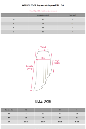 WARDEN EDGE Asymmetric Layered Skirt Set