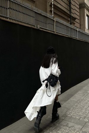 WARDEN EDGE Asymmetric Layered Skirt with Ruffle Detail