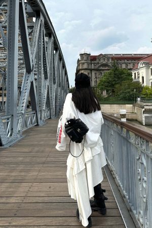 WARDEN EDGE Asymmetric Layered Skirt with Ruffle Detail