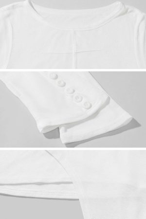 WARDEN EDGE Asymmetric Long Sleeve T-Shirt with Raw Edge Details