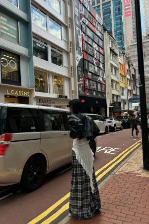 WARDEN EDGE Asymmetric Ruffle Dress