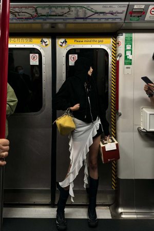 WARDEN EDGE Asymmetric Ruffle Dress