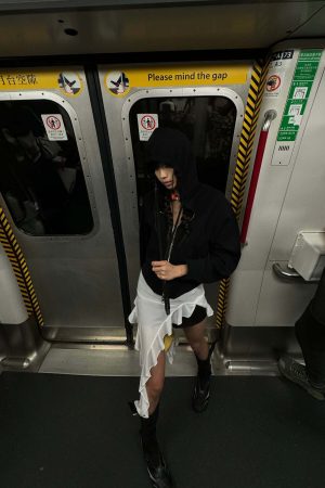 WARDEN EDGE Asymmetric Ruffle Dress