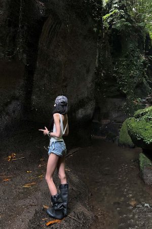 WARDEN EDGE Asymmetric Strap Tank Top