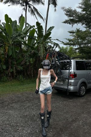 WARDEN EDGE Asymmetric Strap Tank Top