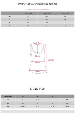 WARDEN EDGE Asymmetric Strap Tank Top