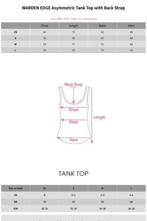 WARDEN EDGE Asymmetric Tank Top with Back Strap