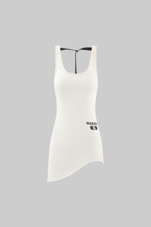WARDEN EDGE Asymmetric Tank Top with Back Strap