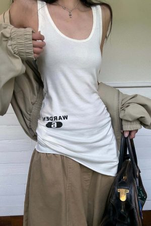 WARDEN EDGE Asymmetric Tank Top with Back Strap