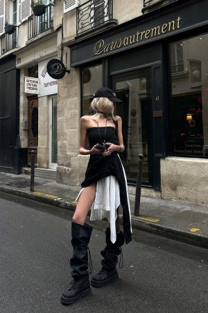 WARDEN EDGE Asymmetric Tube Dress