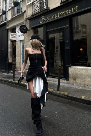 WARDEN EDGE Asymmetric Tube Dress