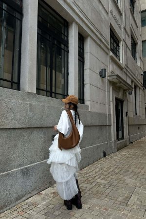 WARDEN EDGE Asymmetrical Layered Tulle Skirt