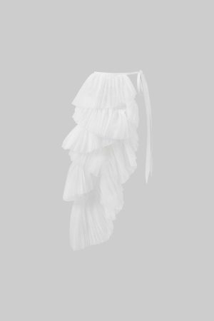 WARDEN EDGE Asymmetrical Layered Tulle Skirt