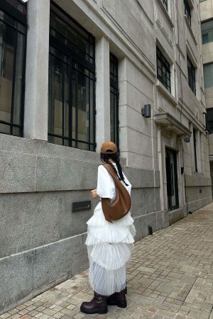 WARDEN EDGE Asymmetrical Layered Tulle Skirt