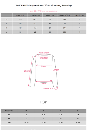 WARDEN EDGE Asymmetrical Off-Shoulder Long Sleeve Top