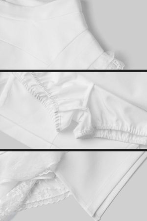 WARDEN EDGE Asymmetrical Skirt with Lace Streamers