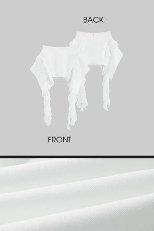 WARDEN EDGE Asymmetrical Skirt with Lace Streamers