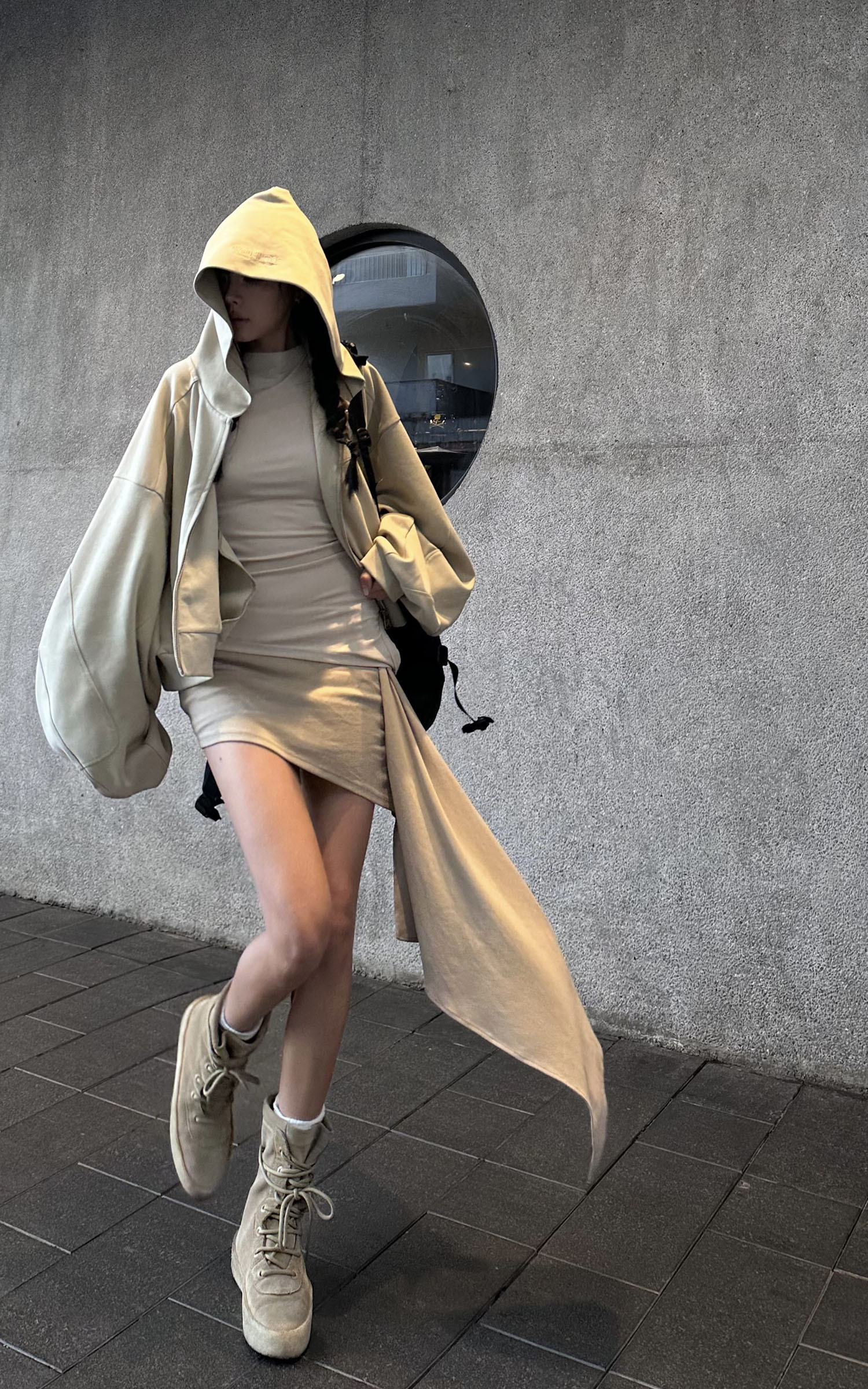 WARDEN EDGE Asymmetrical vest with skirt & pleated skirt set WARDEN EDGE Asymmetrical vest with skirt & pleated skirt set