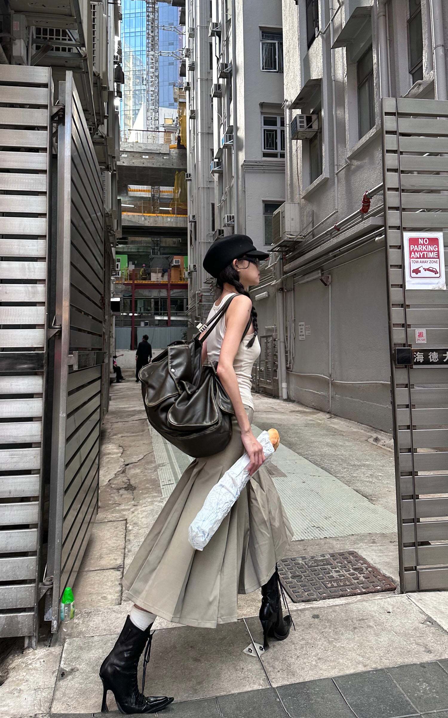 WARDEN EDGE Asymmetrical vest with skirt & pleated skirt set WARDEN EDGE Asymmetrical vest with skirt & pleated skirt set