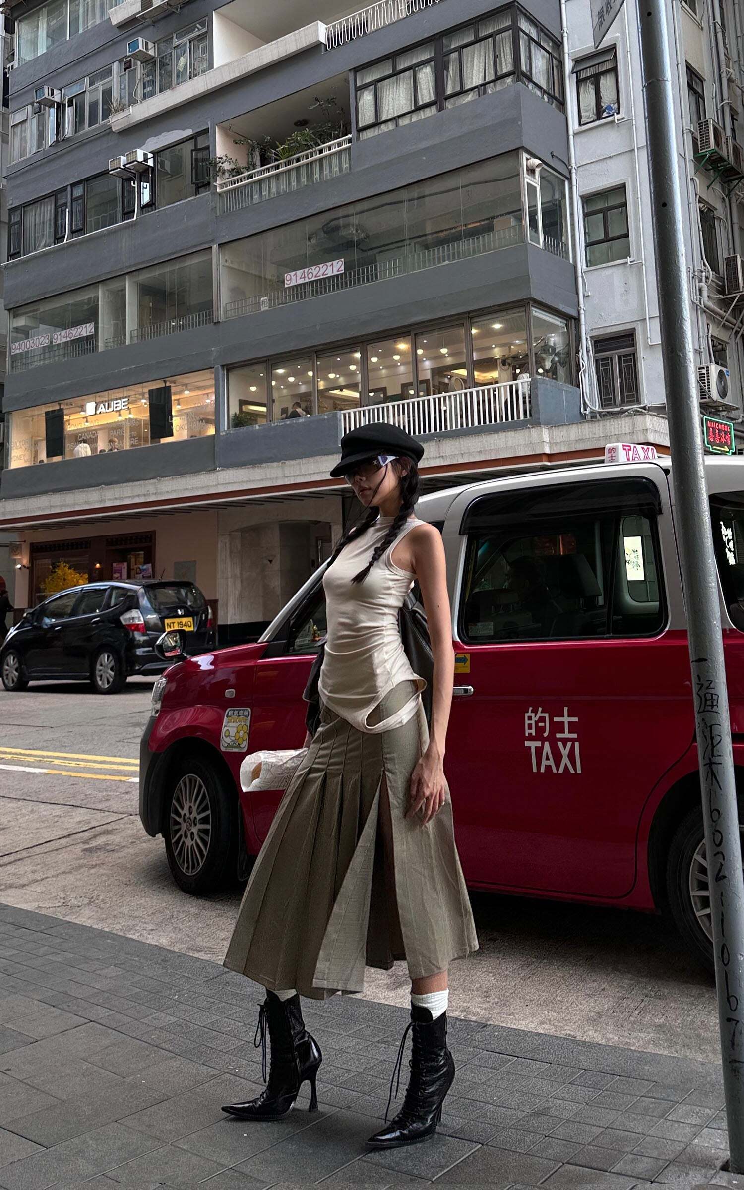 WARDEN EDGE Asymmetrical vest with skirt & pleated skirt set WARDEN EDGE Asymmetrical vest with skirt & pleated skirt set