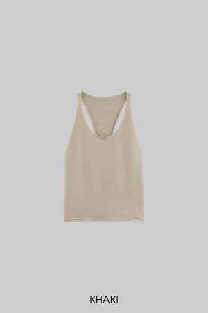 WARDEN EDGE Backless Knit Tank Top
