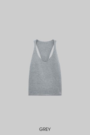 WARDEN EDGE Backless Knit Tank Top