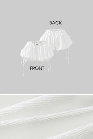 WARDEN EDGE Balloon Shorts with Lace Insets and Adjustable Drawcords