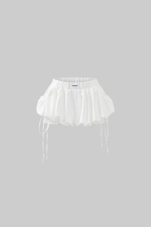 WARDEN EDGE Balloon Shorts with Lace Insets and Adjustable Drawcords