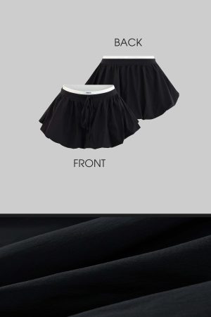 WARDEN EDGE Black Flower Bud Mini Skirt