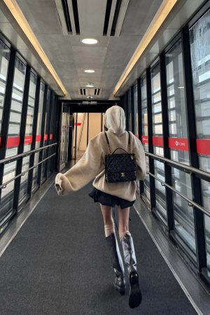 WARDEN EDGE Black Flower Bud Mini Skirt