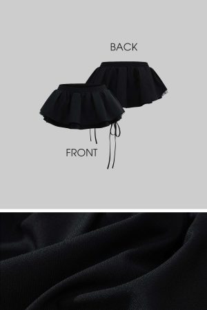 WARDEN EDGE Black Pleated Mini Skirt