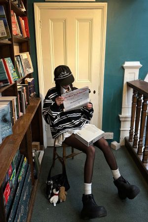 WARDEN EDGE Black Striped Polo Knit T-Shirt