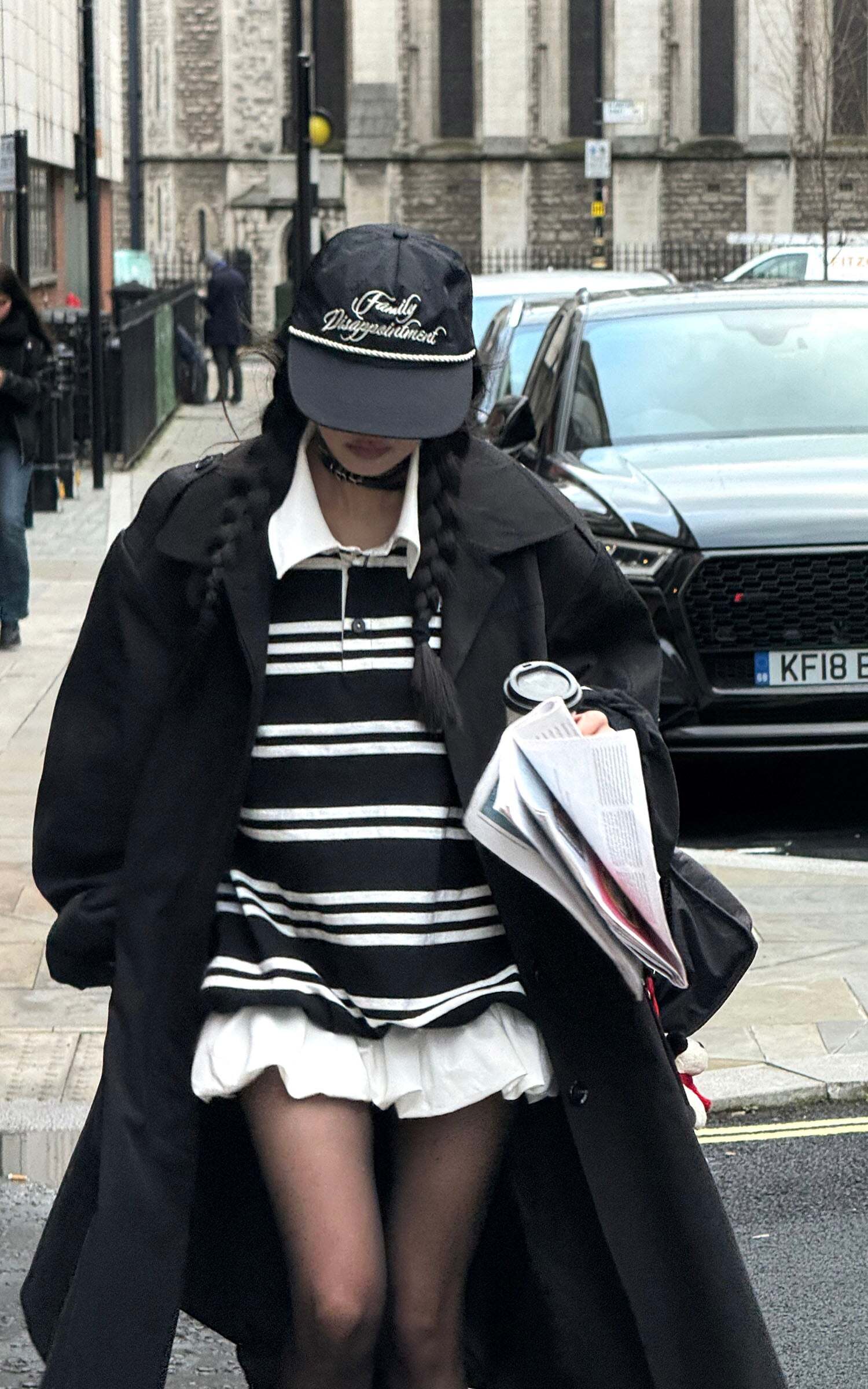 WARDEN EDGE Black Striped Polo Knit T-Shirt WARDEN EDGE Black Striped Polo Knit T-Shirt