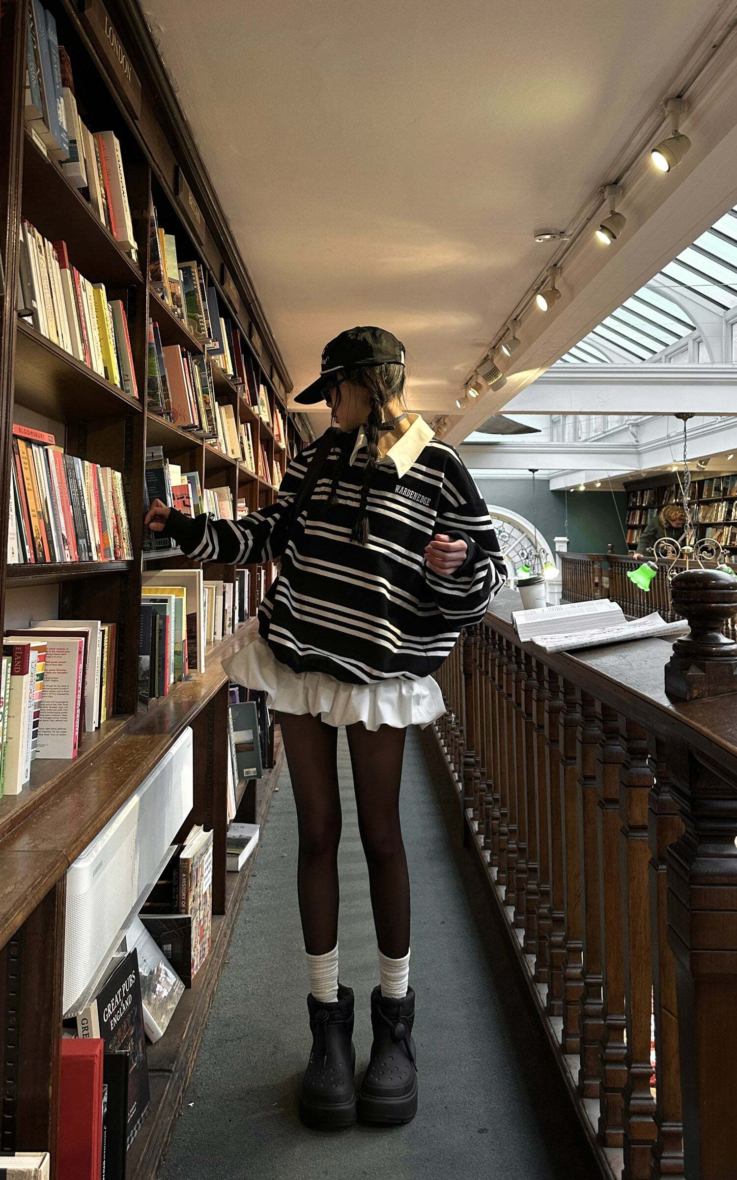 WARDEN EDGE Black Striped Polo Knit T-Shirt WARDEN EDGE Black Striped Polo Knit T-Shirt