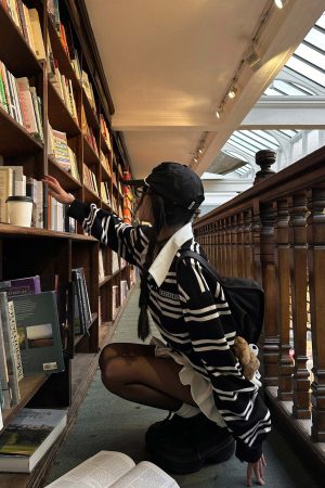 WARDEN EDGE Black Striped Polo Knit T-Shirt