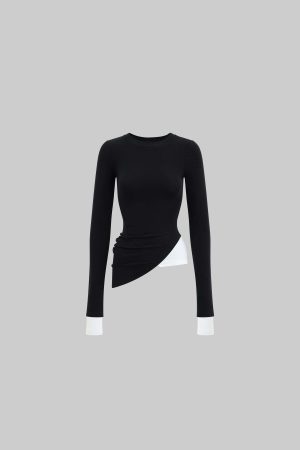WARDEN EDGE Black Two-Layered Long Sleeve Top