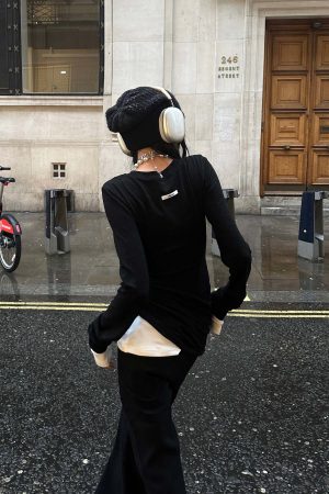 WARDEN EDGE Black Two-Layered Long Sleeve Top