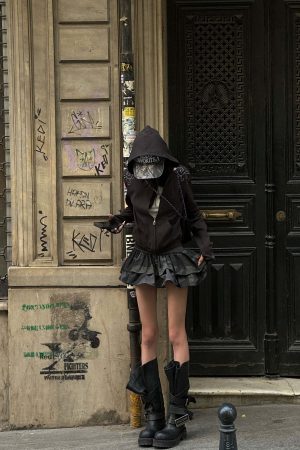 WARDEN EDGE Camo Layered Mini Skirt with Built-in Shorts