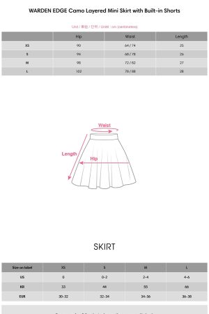 WARDEN EDGE Camo Layered Mini Skirt with Built-in Shorts