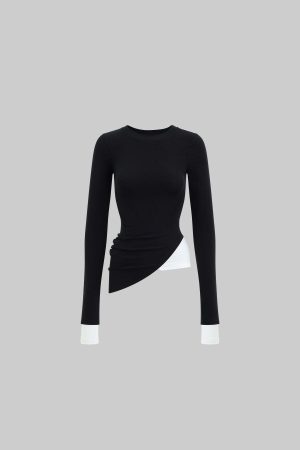 WARDEN EDGE Contrast Layered Long Sleeve Top