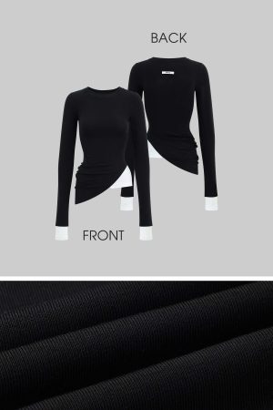 WARDEN EDGE Contrast Layered Long Sleeve Top
