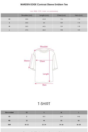 WARDEN EDGE Contrast Sleeve Emblem Tee