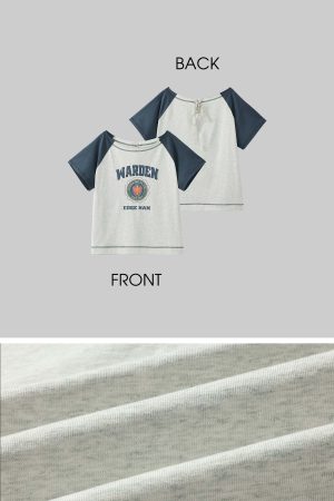 WARDEN EDGE Contrast Sleeve Emblem Tee