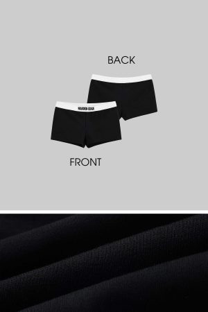 WARDEN EDGE Contrast Waistband Fitted Mini Shorts for Streetwear Layering