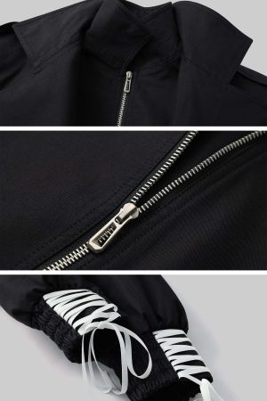 WARDEN EDGE Cuffed Drawstring Sleeve Jacket