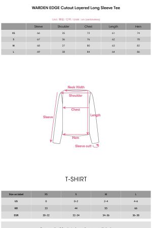 WARDEN EDGE Cutout Layered Long Sleeve Tee