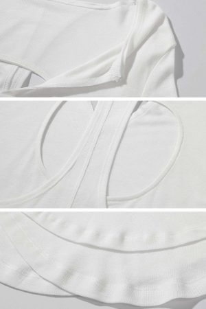 WARDEN EDGE Cutout Layered Long Sleeve Tee