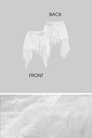 WARDEN EDGE Deconstructed Feather Fringe Skirt