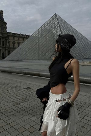 WARDEN EDGE Deconstructed Feather Fringe Skirt