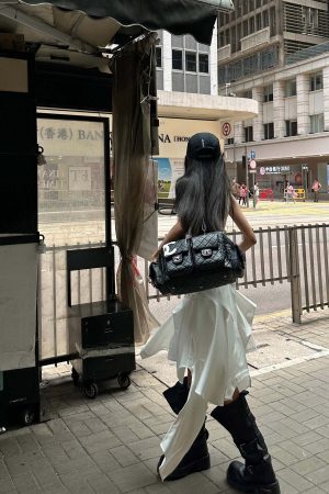 WARDEN EDGE Deconstructed Layered Midi Skirt